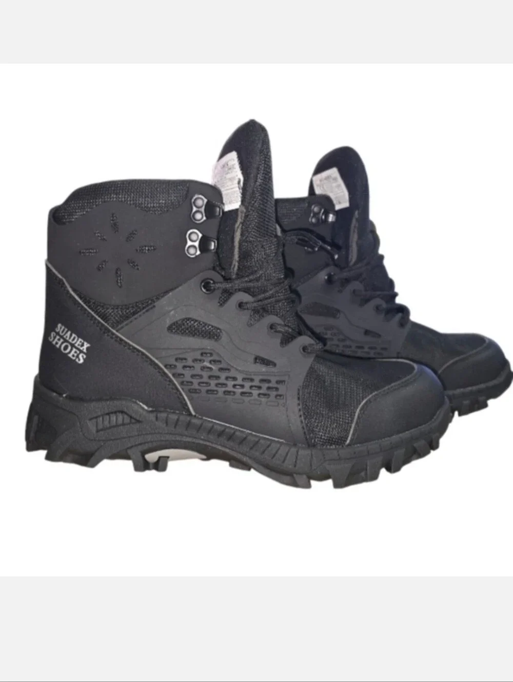 Men's Puncture-Proof Black Work Boots – Heavy-Duty Safety Footwear
